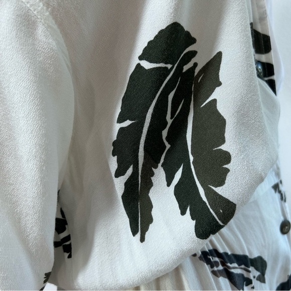 WARREN Z maxi button front leaf print dress size:14 - Picture 14 of 16